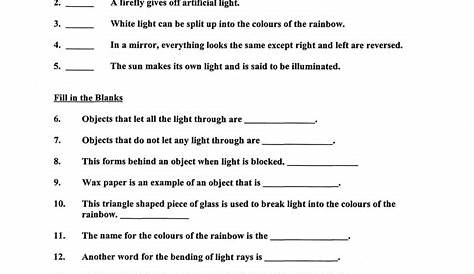 light grade 4 worksheets