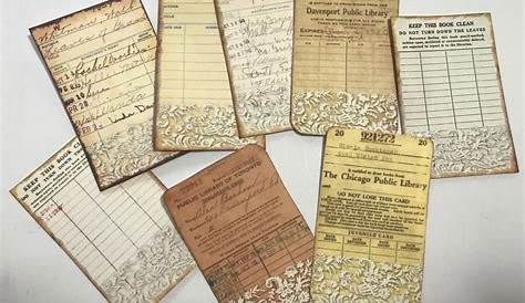 24 LIBRARY CARDS 3 Vintage Printable Ephemera Sets Plain Lace - Etsy