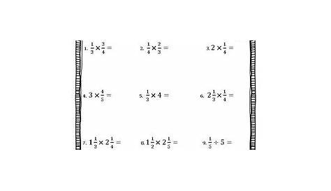 fraction multiplication and division worksheet