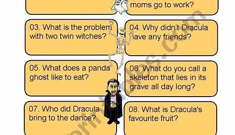 Halloween Riddles Worksheet For 5th Graders With Answers