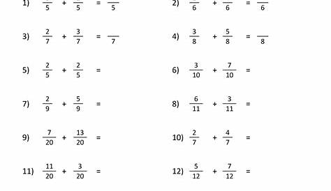 fraction worksheet third grade