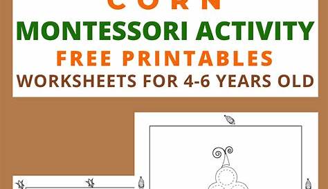 Kids Autonomy - Thanksgiving Corn Kernels Montessori Activity for Kids