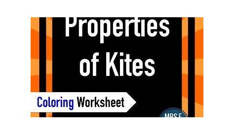 properties of kites worksheets answers