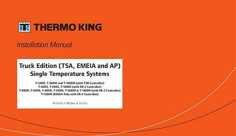 THERMO KING T-580R INSTALLATION MANUAL Pdf Download | ManualsLib