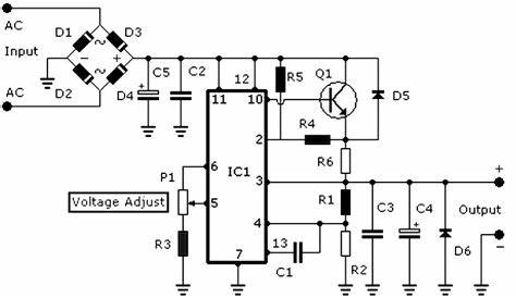 dc power supply schematic diagram