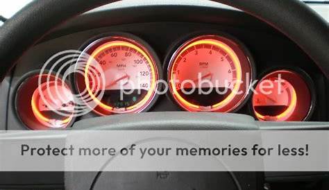 first red gauge cluster halo's installed. pics - Dodge Charger Forum