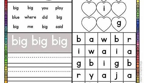 Sight Word Activity Sheets - Kindergarten Mom | Sight words printables