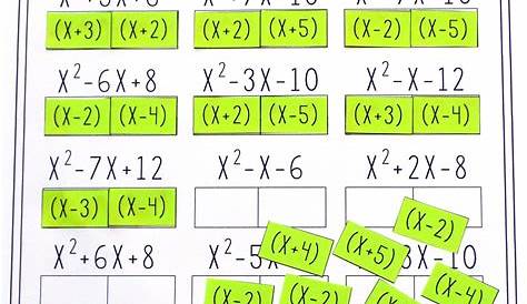 math factoring worksheet