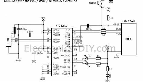 ft232rl usb to serial schematic