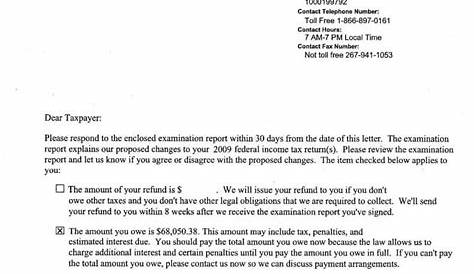 irs cp2000 response letter sample