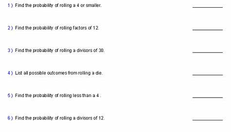 probability worksheet 9 all