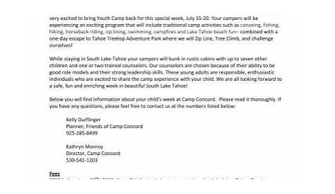 Download our welcome letter - Friends of Camp Concord