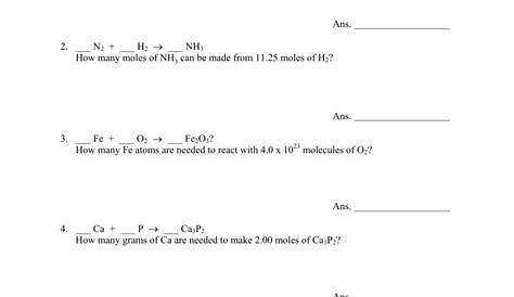 Stoichiometry Worksheet Answer Key - Promotiontablecovers