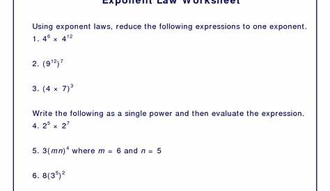 5 Best Images of Printable Exponent Rules - Rules for Exponents