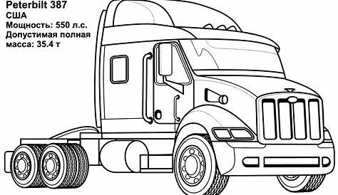 Peterbilt Semi Truck Coloring Pages Peterbilt 379, Peterbilt Trucks