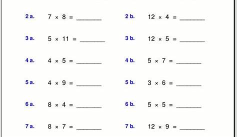 Easy Times Table Practice Sheets | Activity Shelter