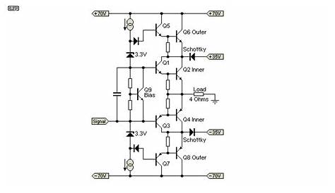 class h amplifier schematic