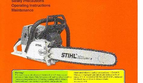 stihl chainsaw owners manual