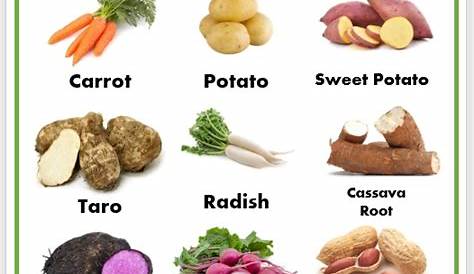 vegetable chart for kids pdf