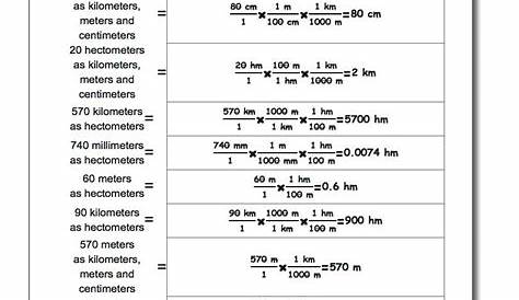 Metric/SI Unit Conversion Worksheet Mixed Practice with Meters 1 #