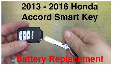 2013-2016 Honda Accord Smart Key Battery Replacement - YouTube