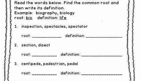 greek and latin roots worksheet pdf