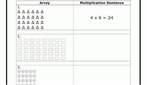 multiplication array worksheet 3rd grade