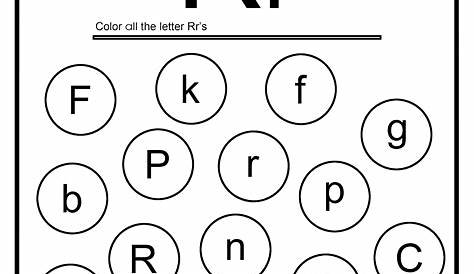 letter r kindergarten worksheets