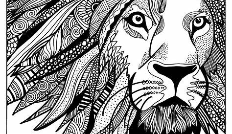 Printable Coloring Page LION Coloring Page Printable PDF - Etsy | Lion