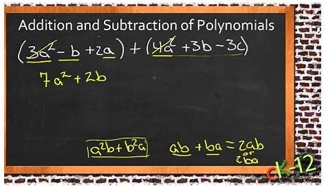 Addition and Subtraction of Polynomials: An Application (Algebra I