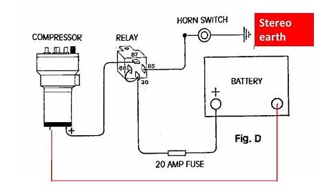 air horn wiring diagram switch