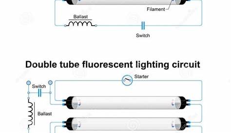 two fluorescent lamp circuit diagram