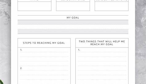 setting life goals worksheet pdf