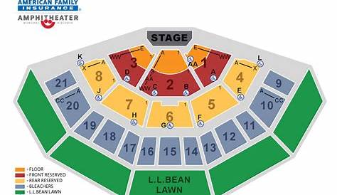 row seat number american family insurance amphitheater detailed seating chart