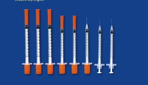 insulin syringes sizes chart