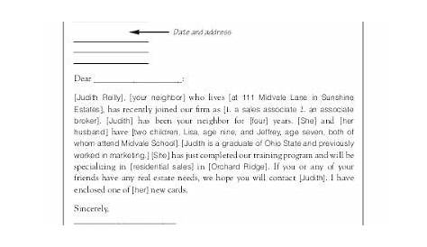 sample real estate letter to prospective clients