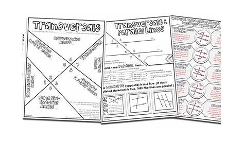 Angles In Transversal Worksheet Answers