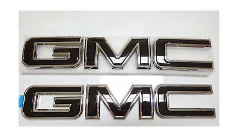 2019-2021 Front & Rear Emblem Chrome Black GMC Fit For Sierra 1500