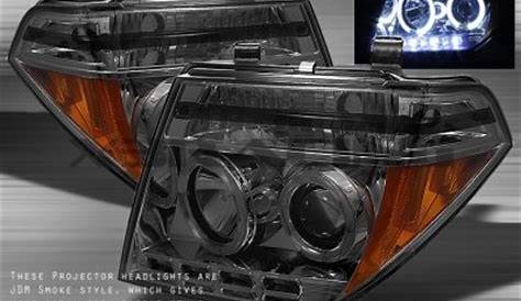 Nissan Frontier 2005-2008 Smoked Dual Halo Projector Headlights with