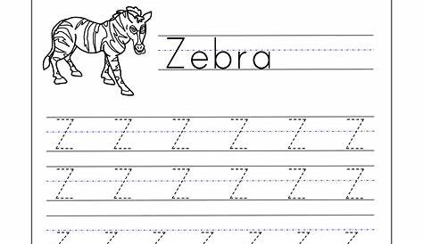 free printable letters tracing worksheets for letter z - line tracing