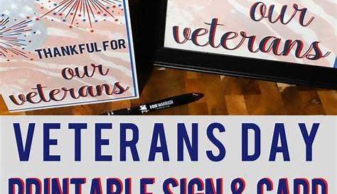 veterans day printable card