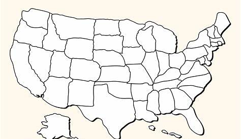 printable 50 states map
