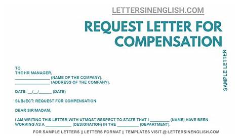 Request Letter for Compensation - Sample Request Letter for