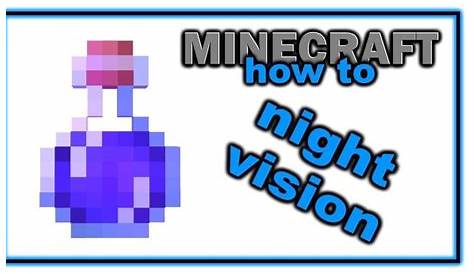 how to make night vision minecraft