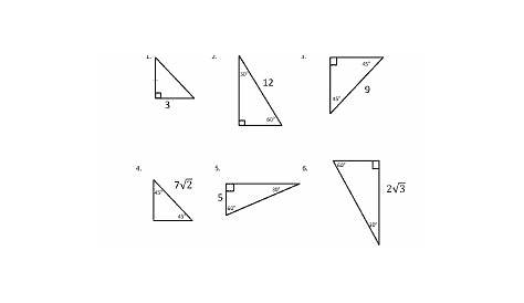 special triangles worksheets