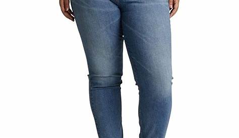 Silver Jeans Co. Women's Plus Size Frisco Vintage High Rise Tapered Leg