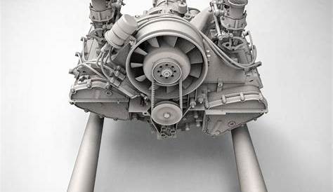 Porsche Engine 3d Model