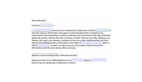 Free Nevada Notary Acknowledgement Forms - PDF - Word