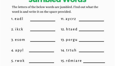Grade 4 Worksheets English - Printable Crossword Puzzles, Bingo Cards