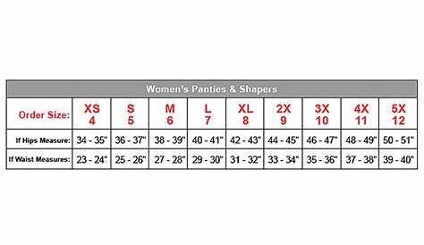 hanes underwear men's size chart